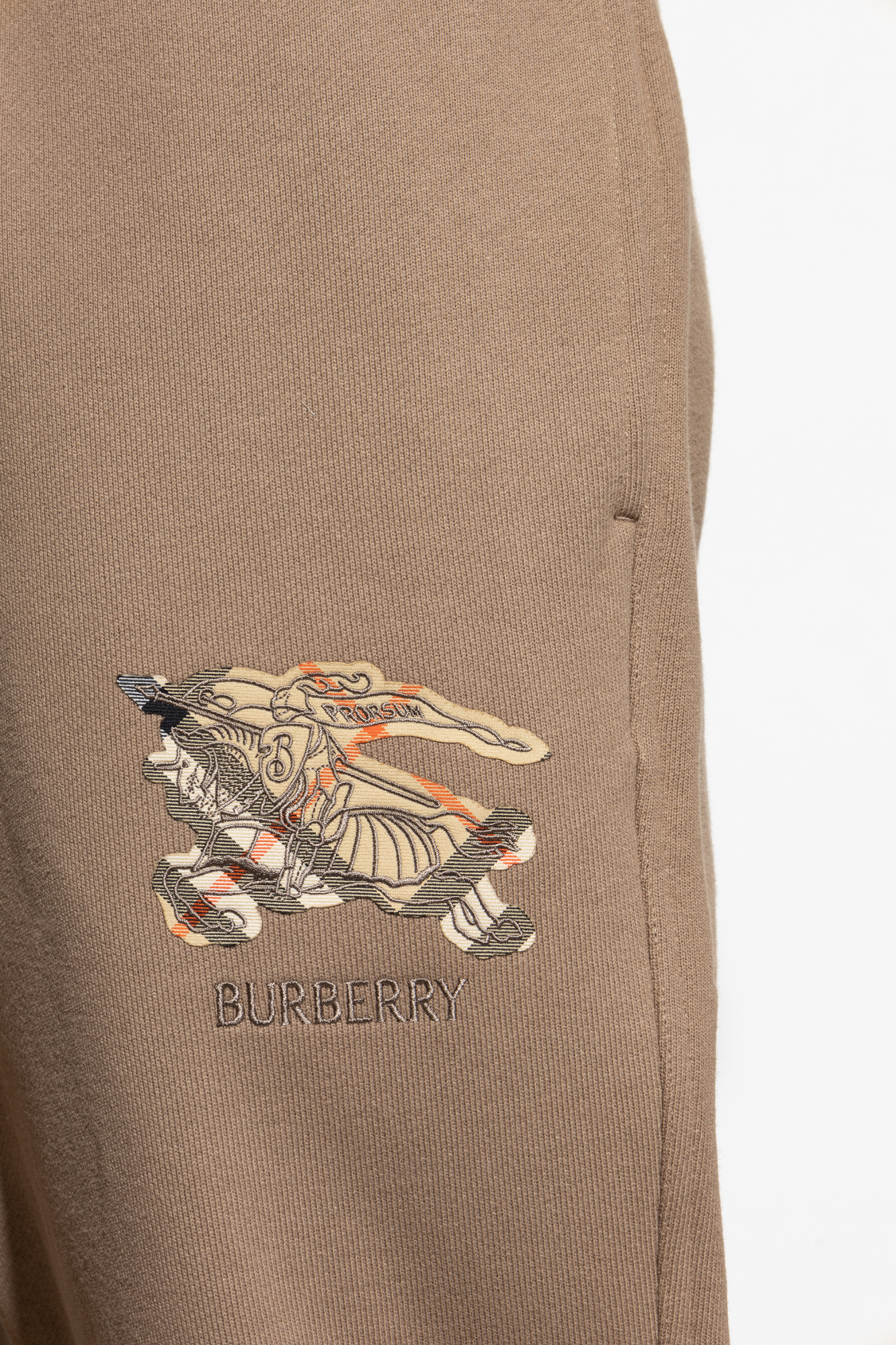 zdchhページ Beżowy Spodnie dresowe z naszywką z logo Burberry - Vitkac